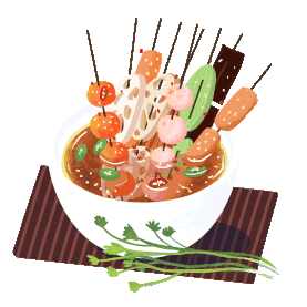 美食食物一碗串串小清新暖色gif图素材图片