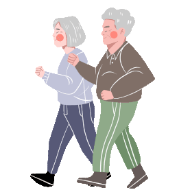 老年人生活休闲退休走路走gif图素材图片