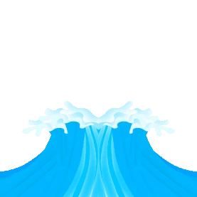 海面浪花海浪翻滚水花飞溅简约蓝色gif图素材