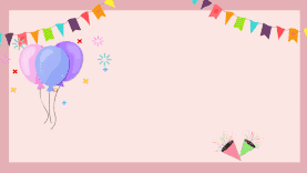 清新粉色生日庆祝视频背景边框gif图素材