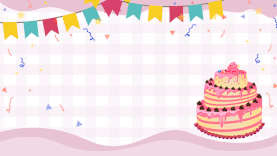 烘焙蛋糕甜点美食生日氛围彩旗彩带生日快乐视频背景gif图素材图片