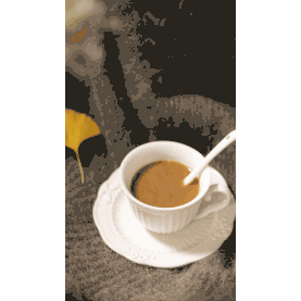 秋天冬天咖啡摄影图温暖简约实景摄影图竖版海报背景gif图素材图片