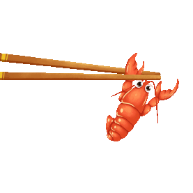 夏天夏日餐饮美食被筷子夹起的海鲜小龙虾美味夜宵gif图素材图片