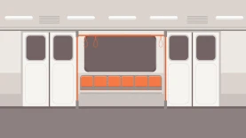 地铁运行公共交通车厢场景出行视频扁平MG背景gif图素材