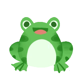 夏天池塘河边可爱的绿色小青蛙两栖动物gif图素材
