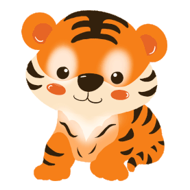 虎年动物卡通可爱老虎gif图素材