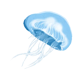 蓝色水母海洋生物动物gif图素材