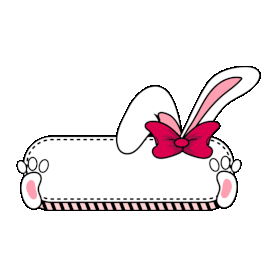可爱兔子标题框标题栏动物gif图素材