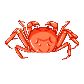 螃蟹爬行红色动物gif图素材