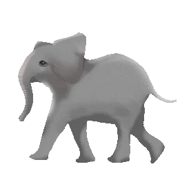 大象走路走动物灰色gif图素材
