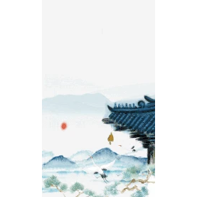 白露水墨中国风白鹭竖版视频背景海报gif图素材图片