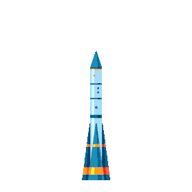 火箭发射飞行航空航天探索太空飞船gif图素材