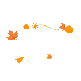秋天树叶飘落秋游进行时贴纸黄色标题gif图素材图片
