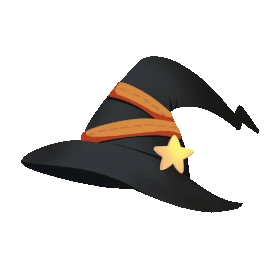万圣节帽子巫女帽法师帽黑色魔法帽黑色gif图素材图片