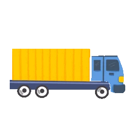 货运卡车交通运输黄色gif图素材图片
