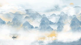 云雾山水水墨中国风视频背景gif图素材图片