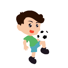 运动人物踢足球小孩gif图素材