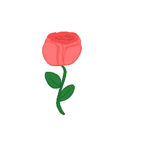 玫瑰贴纸花朵花红色