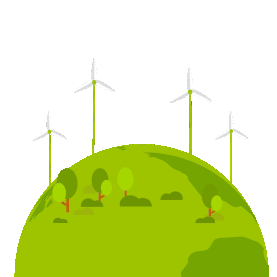 环保绿色低碳环保生活发电风车新能源gif图素材