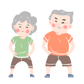 老年人运动锻炼老年生活广播体操广场舞gif图素材