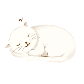 动物白猫猫咪睡觉gif图素材