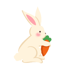 拿着萝卜的小兔子动物gif图素材
