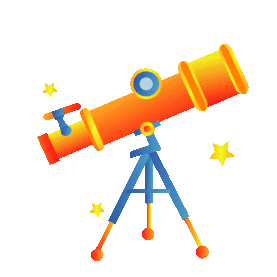 天文望远镜观望星空gif图素材