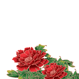 牡丹国潮花朵花红色花卉gif图素材