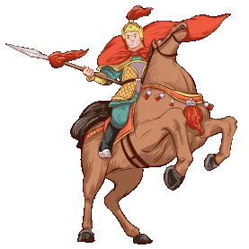 古代将领骑马人物人gif图素材