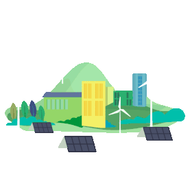 节能减排清洁能源可持续发展保护环境风电太阳能碳中和环保gif图素材