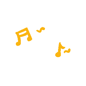 音乐演奏音符跳动节奏奏乐黄色gif图素材图片