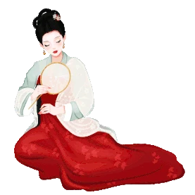 古风美女扇扇子中国风人物人gif图素材图片
