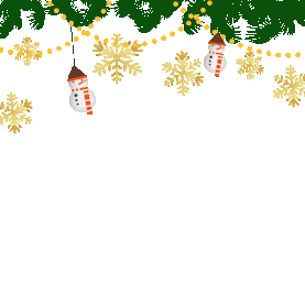 圣诞节圣诞顶边雪花挂饰装饰动图gif
