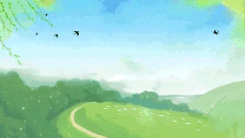 草坪公园草地叶子燕子柳叶森林大自然绿色视频背景gif图素材