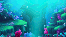 海底风景植物水草鱼气泡视频背景gif图素材