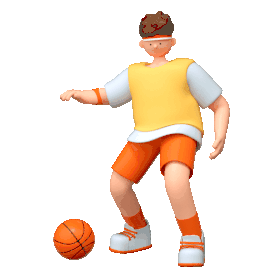 C4D立体3d运动人物篮球体育运动员gif图素材