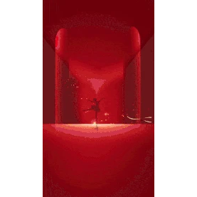 三八妇女节38女神节红色剪影女生芭蕾舞大气竖版视频背景海报gif图素材图片