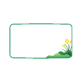 春天植物花朵绿色边框文本框gif图素材图片