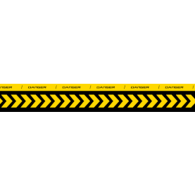 黄色警戒线媒体分割线分界线箭头装饰