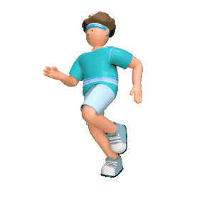 运动人物跑步健身C4D立体3Dgif图素材