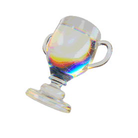 玻璃透明色散奖杯促销装饰3D立体C4D动图gif
