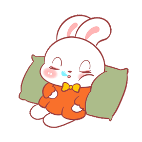 可爱兔子睡觉晚安动态表情包