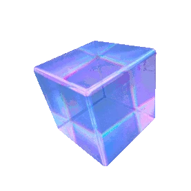 C4D玻璃3D立体炫彩立方体几何形状动图gif