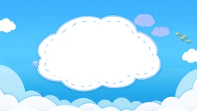 蓝色小清新云朵边框可爱视频背景gif图素材