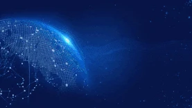 商务科技地球互联网企业炫酷粒子科技感蓝色视频背景gif图素材