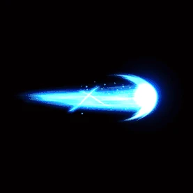 蓝色特效游戏技能攻击效果环绕粒子冲击波光效光
