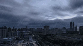暴雨雷电打雷下大雨台风天气预警下雨视频背景gif图素材图片