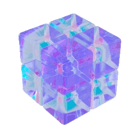 C4D立体3D透明玻璃方块立方体动图gif