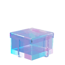 C4D立体3D彩色渐变玻璃礼物盒子动图gif