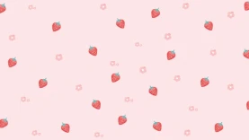 草莓鲜花花朵可爱萌小清新温馨粉色gif图片视频背景gif图素材
